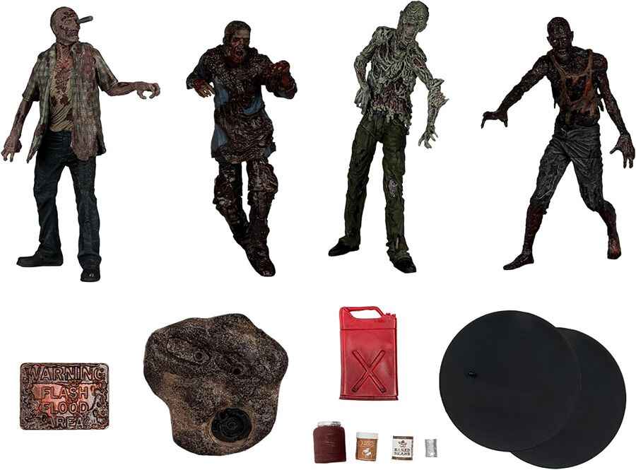 The Walking Dead TV AMC 2025 Wave Walkers Inch 4-Pack Action
