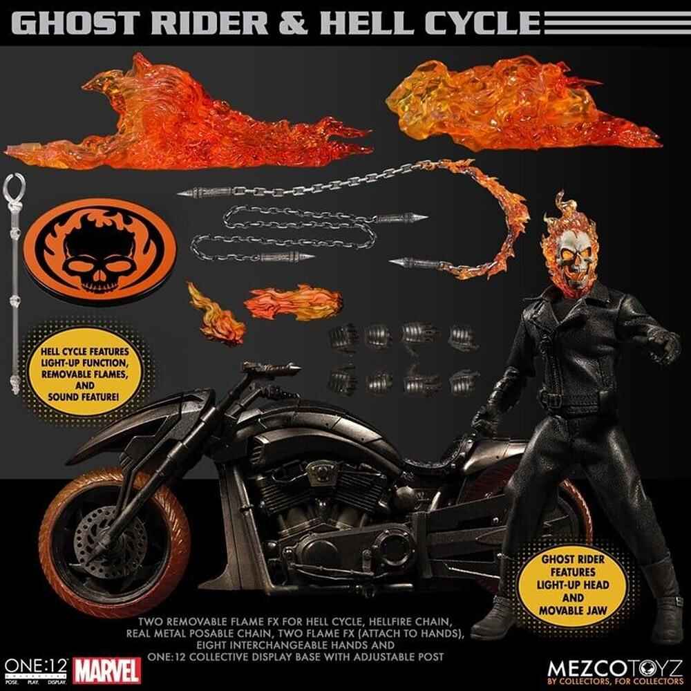 One:12 Collective - Marvel Ghost Rider and Hell Cycle Set 1/12