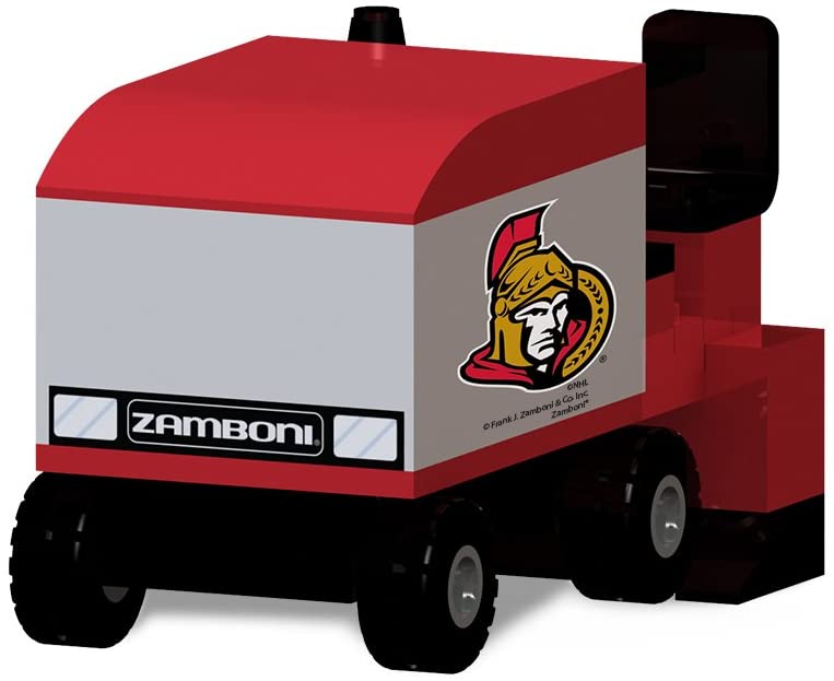 OYO Sports NHL Hockey Zamboni Ottawa Senators Buildable 73 pcs Ice Resurfacing Machine Building Blocks Set - figurineforall.com