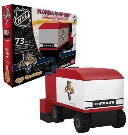 OYO Sports NHL Hockey Zamboni Florida Panthers Buildable 73 pcs Ice Resurfacing Machine Building Blocks Set - figurineforall.com