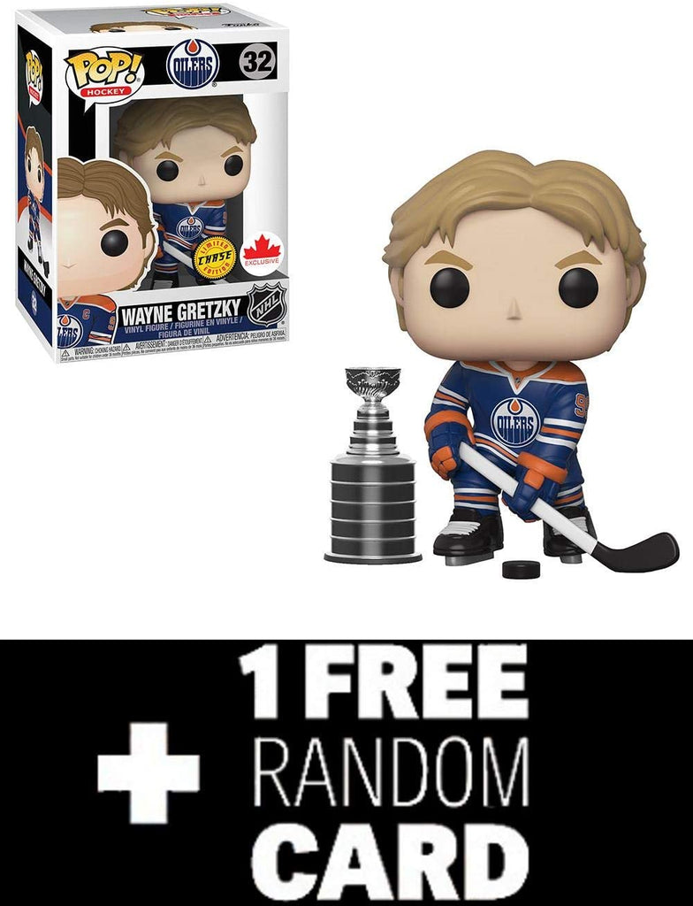 POP Funko NHL: Wayne Gretzky Edmonton Oilers Home Jersey Grosnor Exclusive (Chase) + 1 Random NHL Trading Card - figurineforall.com