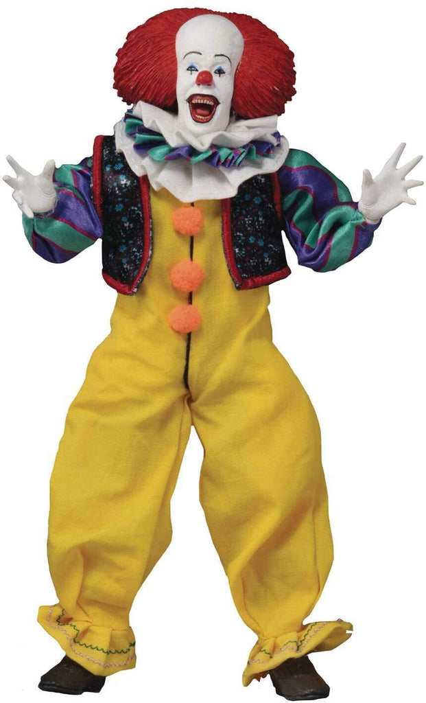 NECA - Pennywise 1990 It The Clown 8 Inch Clothed Action Figure - figurineforall.com