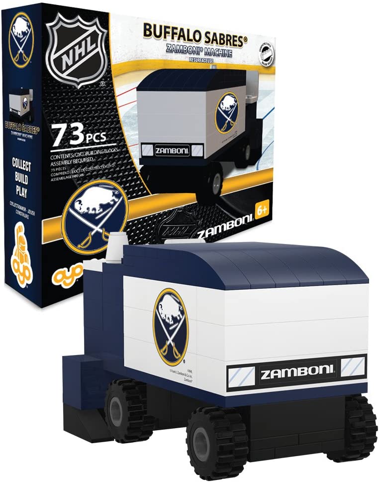 OYO Sports NHL Hockey Zamboni Buffalo Sabres Buildable 73 pcs Ice Resurfacing Machine Building Blocks Set - figurineforall.com