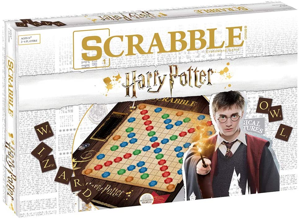 Scrabble World of Harry Potter Board Game | Official Scrabble Game Featuring Wizarding World Twist | Custom Harry Potter Game of Scrabble | Scrabble Tiles & Scrabble Board | Scrabble Word Gam