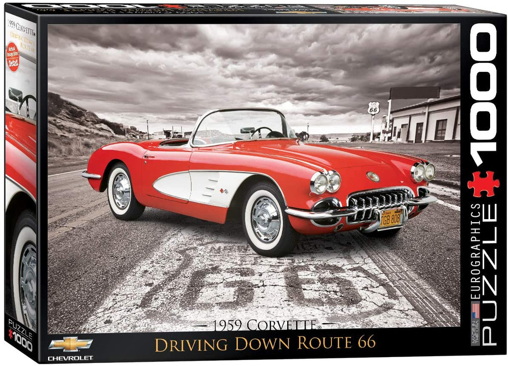 Puzzle 1000 Piece - 1959 Corvette Jigsaw Puzzle 6000-0665 - figurineforall.com