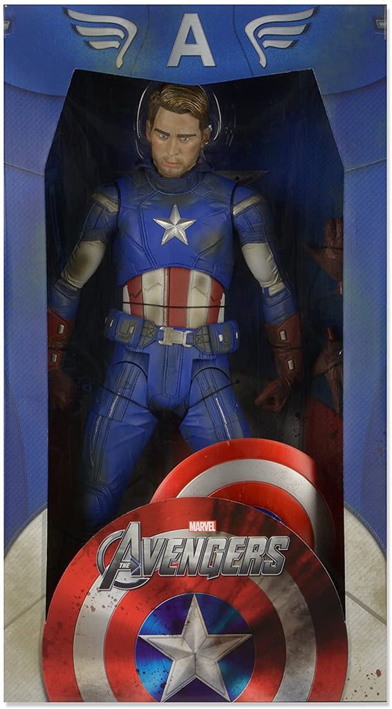 NECA Marvel Avengers Battle Damaged Captain America 1/4 Figure