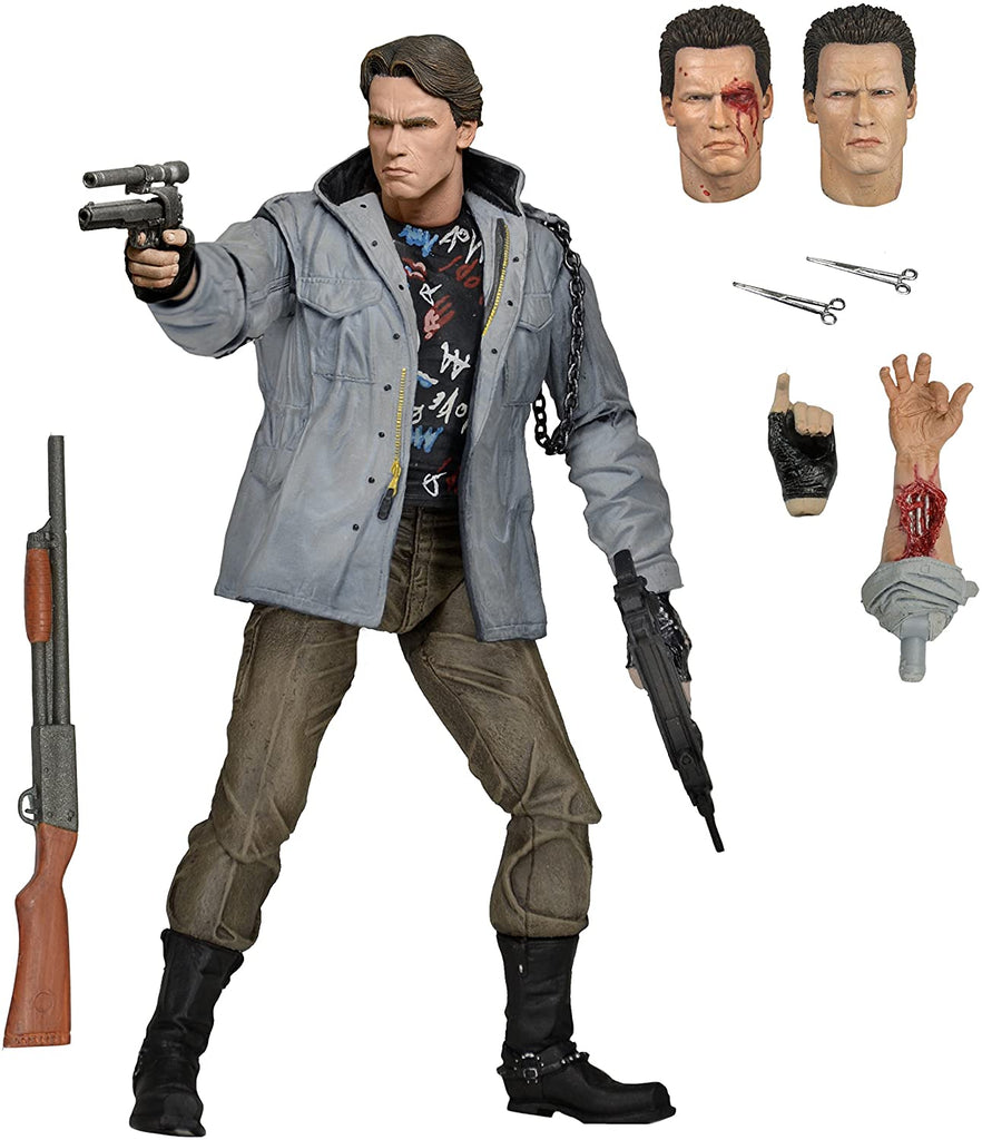 NECA Terminator Scale Ultimate T800 Tech Noir Action Figure, 7" - figurineforall.com