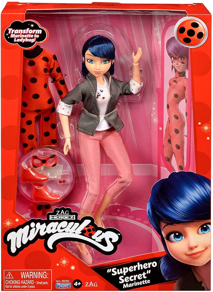 Miraculous Ladybug Superhero Secret Marinette with Ladybug Fashion Outfit - figurineforall.com