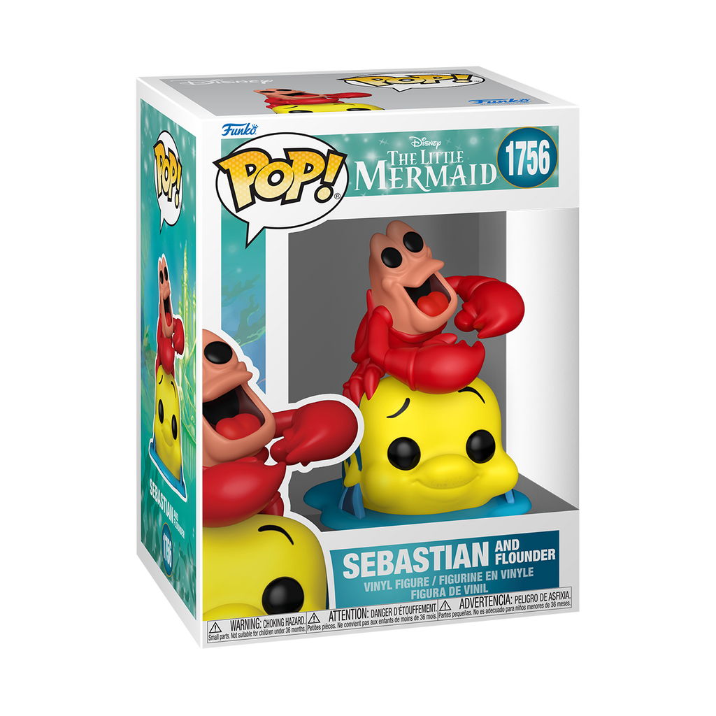 Pop Disney The Little Mermaid 3.75 Inch Vinyl Figure - Sebastian and Flounder #1756