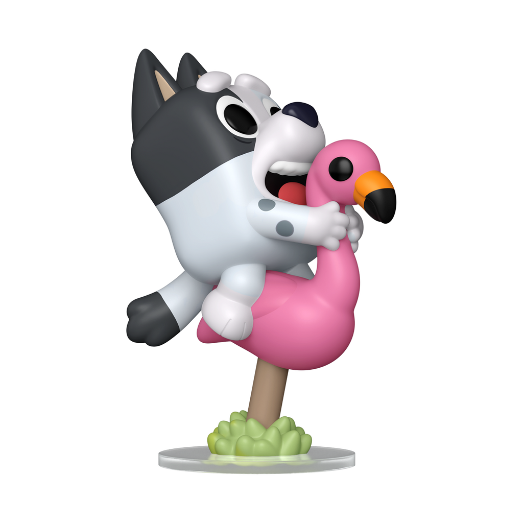 Pop Animation Bluey 3.75 Inch Vinyl Figure - Muffin Flamingo Queen Exclusive #2383