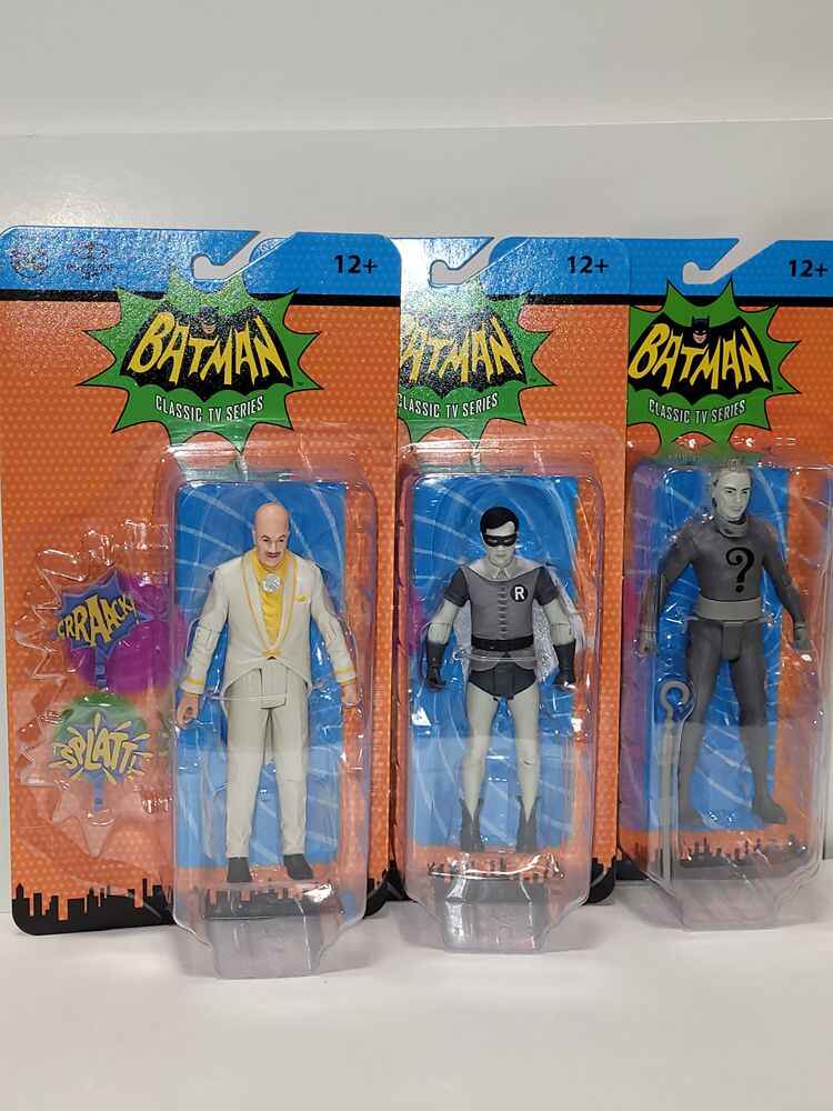 Batman DC Retro 66 Classics TV Series 1960s Wave 5 Set of 3 (Egghead Robin Riddler) 6 Inch Action Figure