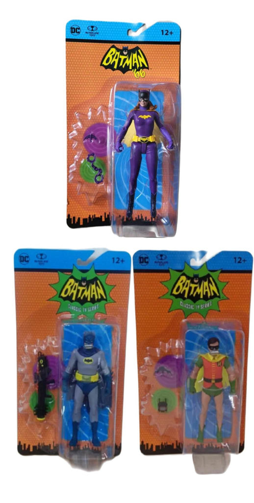 Batman DC Retro 66 Classics TV Series 1960s Wave 7 Set (Batgirl, Batman, Robin) 6 Inch Action Figure