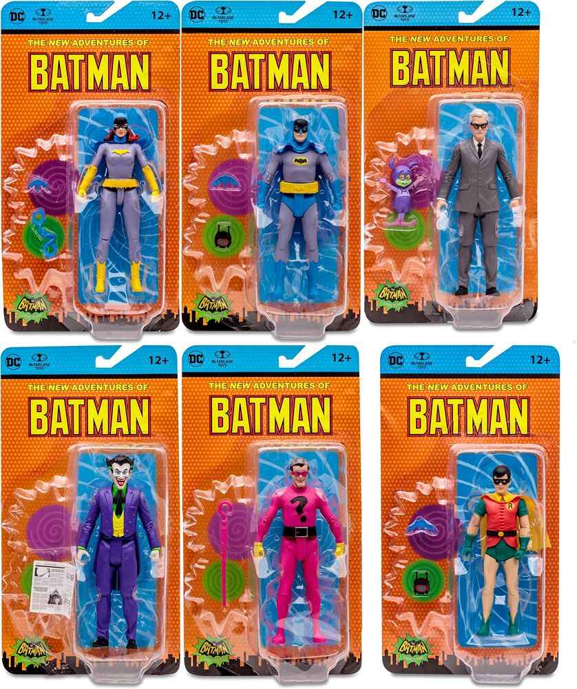 Batman DC Retro 66 Classics TV Series 1960s Wave 9 Set of 6 (The New Adventures of Batman) 6 Inch Action Figure