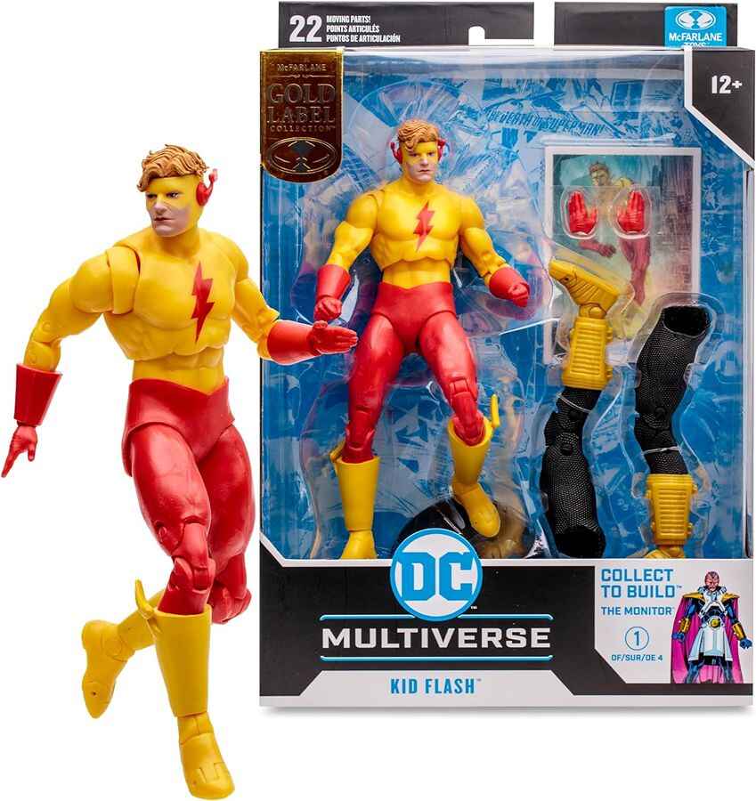 DC Multiverse Crisis on Infinite Earths BAF The Monitor - Kid Flash (Gold Label) 7 Inch Action Figure