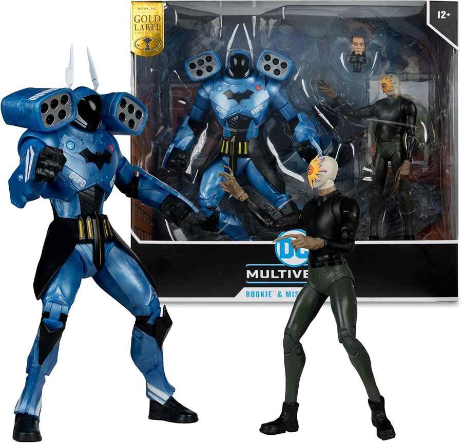 DC Multiverse SDCC 2024 Batman End Game Rookie and Mr. Bloom (Gold Label) Megafig and 7 Inch 2-Pack Action Figure