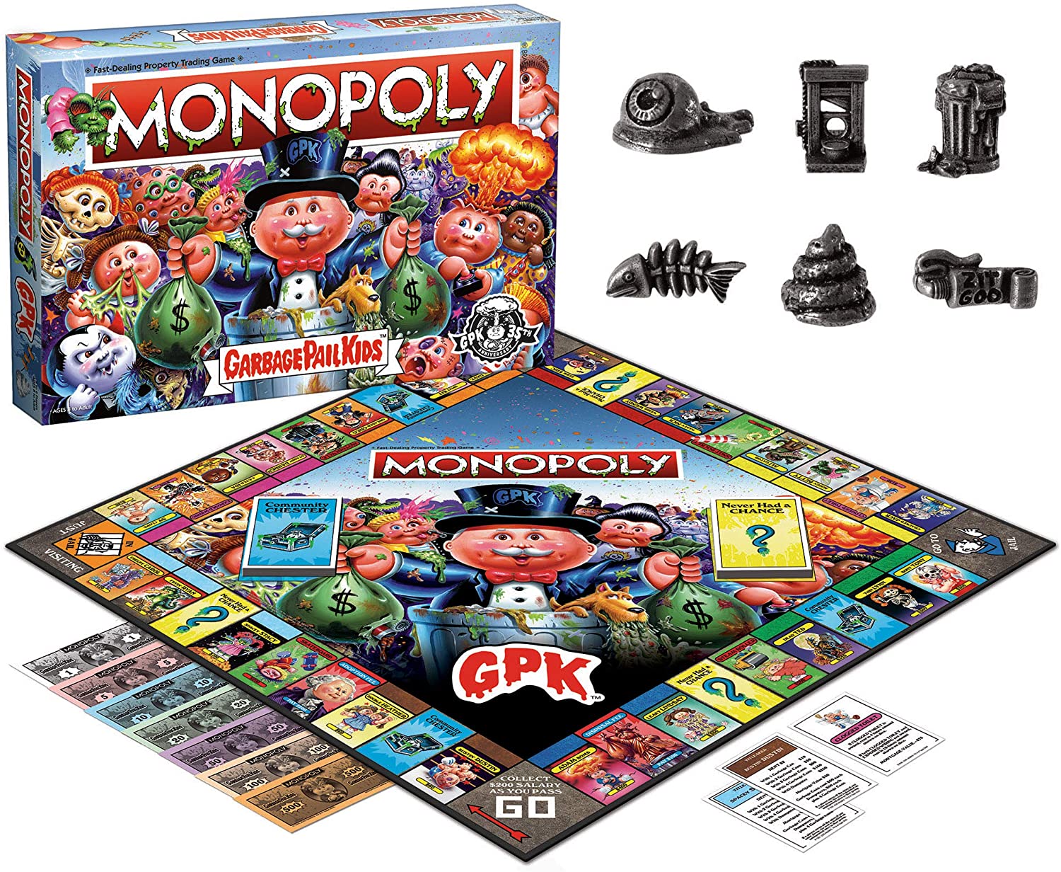 Monopoly Garbage Pail Kids Board Game - figurineforall.com