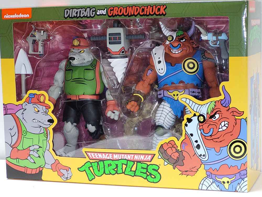 Teenage Mutant Ninja Turtles 1990 Cartoon Dirtbag and Groundchuck 2-Pack 7 Inch Action Figure