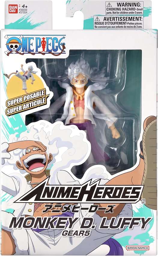 One Piece Anime Heroes Monkey D. Luffy (Gear 5) 6.5 Inch Action Figure