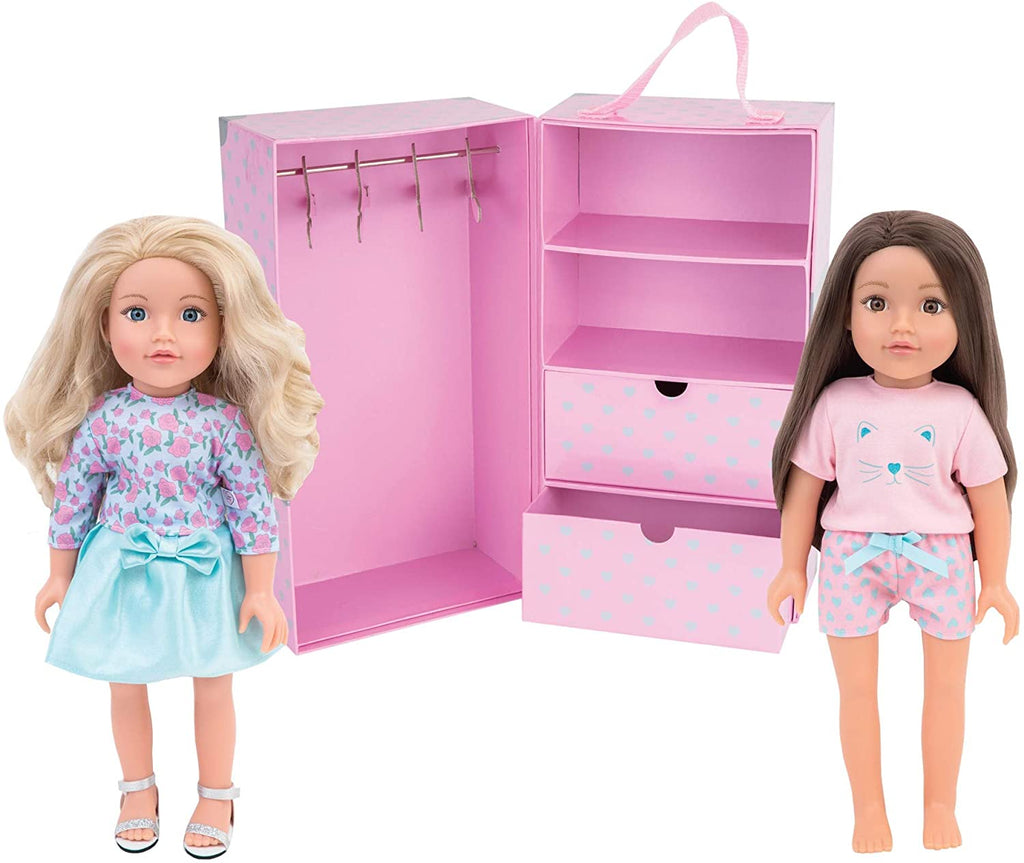 Designafriend Collection Bumper Wardrobe Set for 18 Inch doll - figurineforall.com