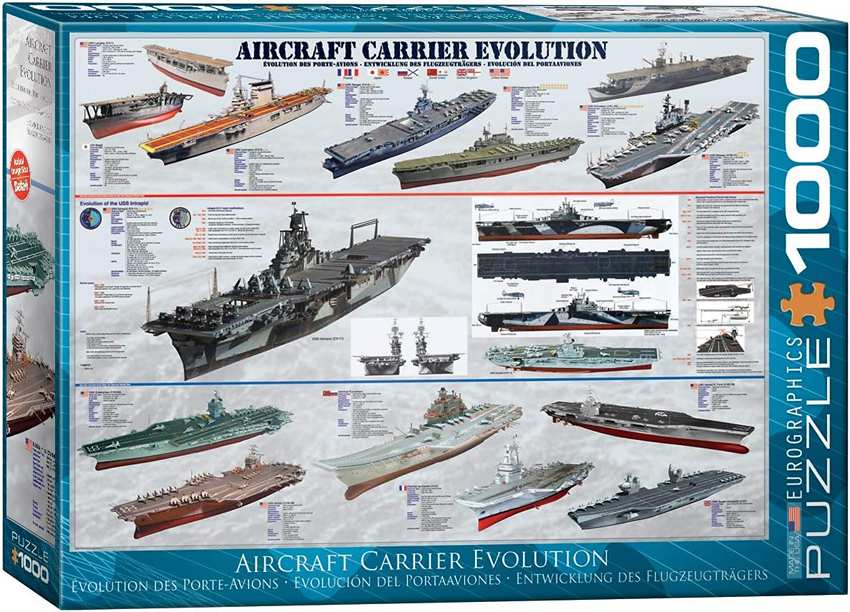 Puzzle 1000 Pieces - Aircraft Carrier Evolution Jigsaw Puzzle 6000-0129