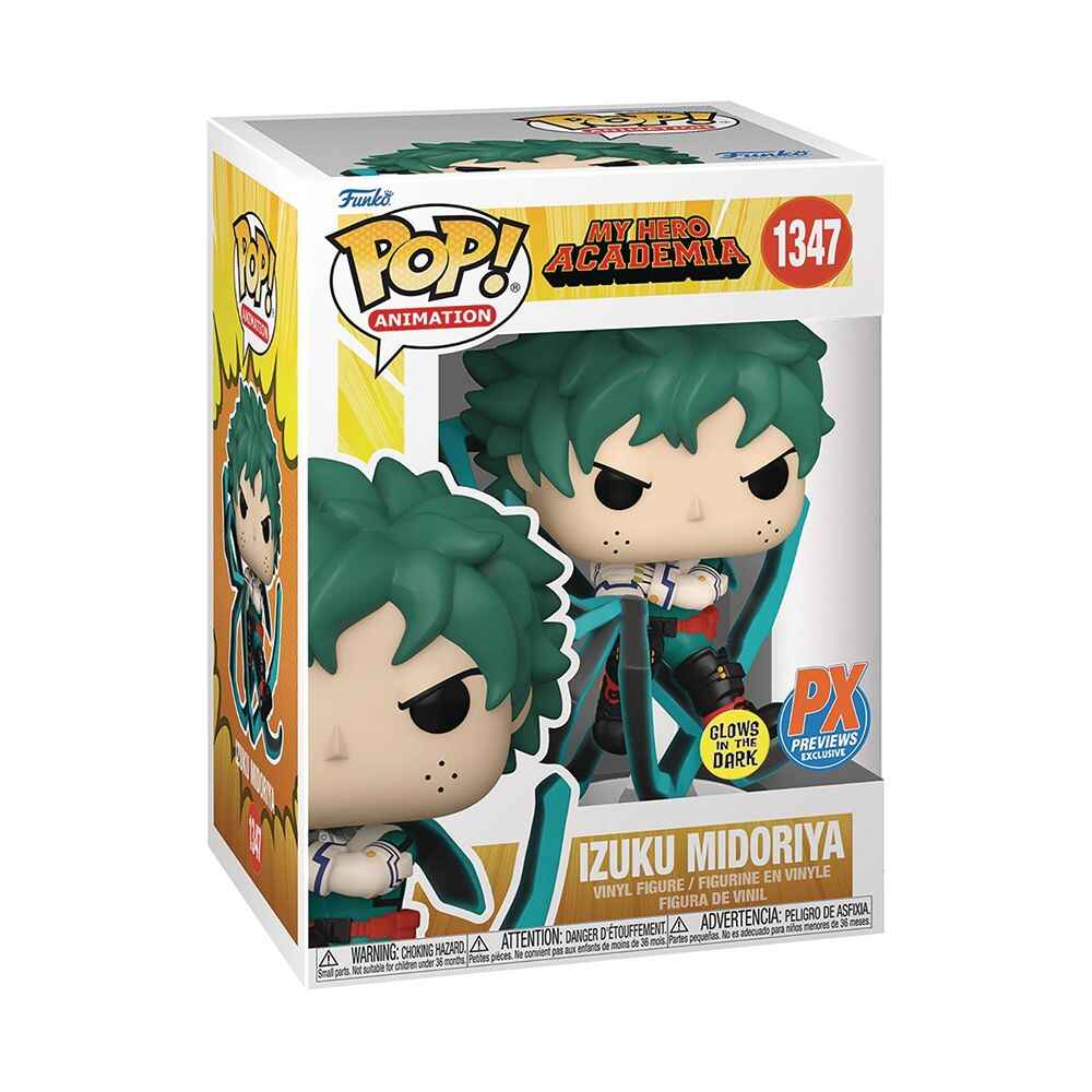 Pop Animation My Hero Academia GITD Previews Exclusive 3.75 Inch Vinyl Figure - Izuku Midoriya Blackwhip # 1347