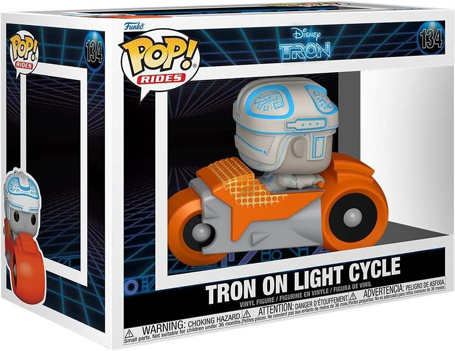 Pop Movies Rides Disney Tron (1982) 3.75 Inch Vinyl Figure - Tron on Light Cycle #134