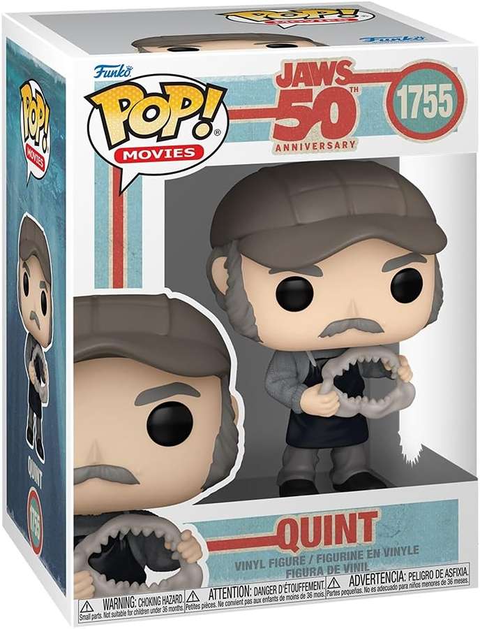 Pop Movies Jaws 50th Anniversary 3.75 Inch Vinyl Figure - Quint #1755