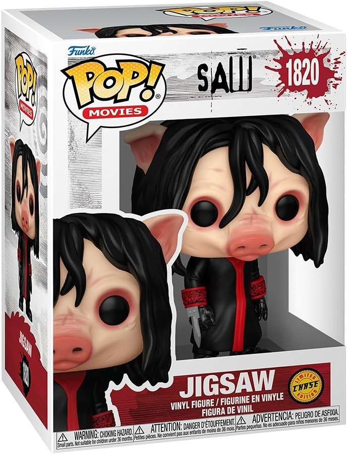 Pop Movies Saw 3.75 Inch Vinyl Figure - Jigsaw Pig Mask Chase #1820