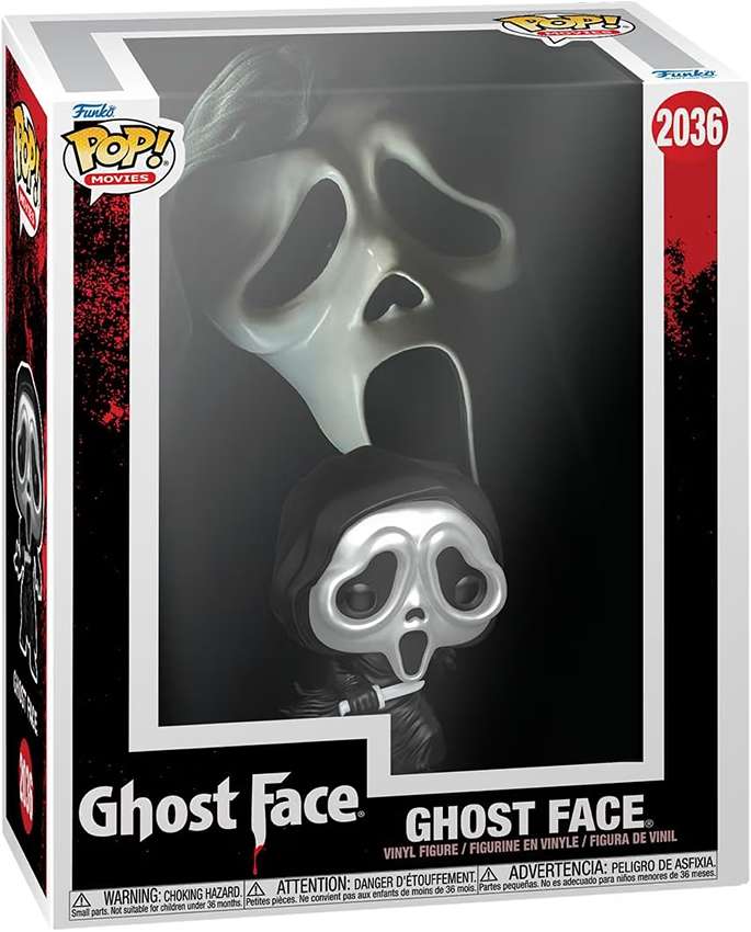 Pop Movies Horror Scream 3.75 Inch Vinyl Figure - Ghost Face VHS Cover #2036