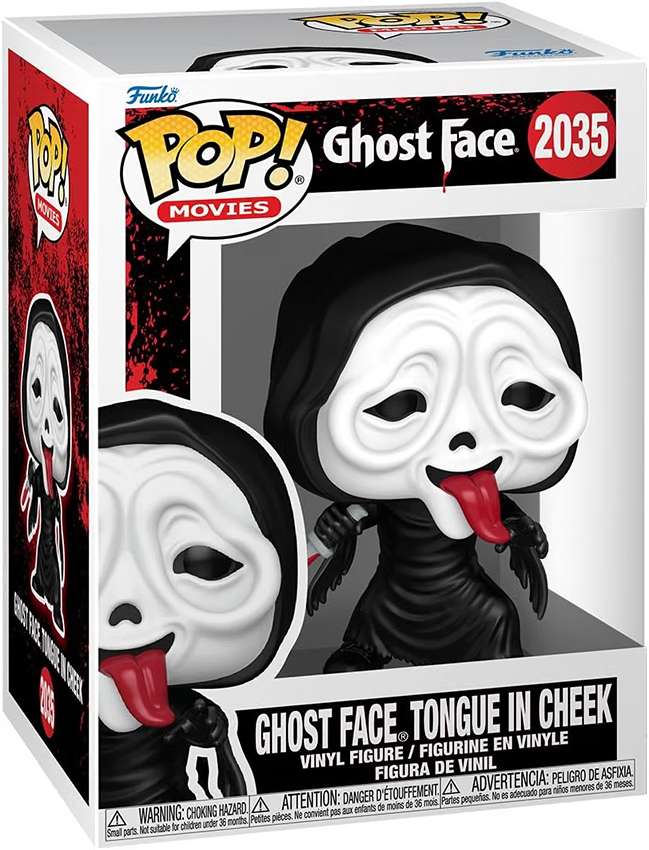 Pop Movies Horror Scream 3.75 Inch Vinyl Figure - Ghost Face Tongue in Cheek #2035