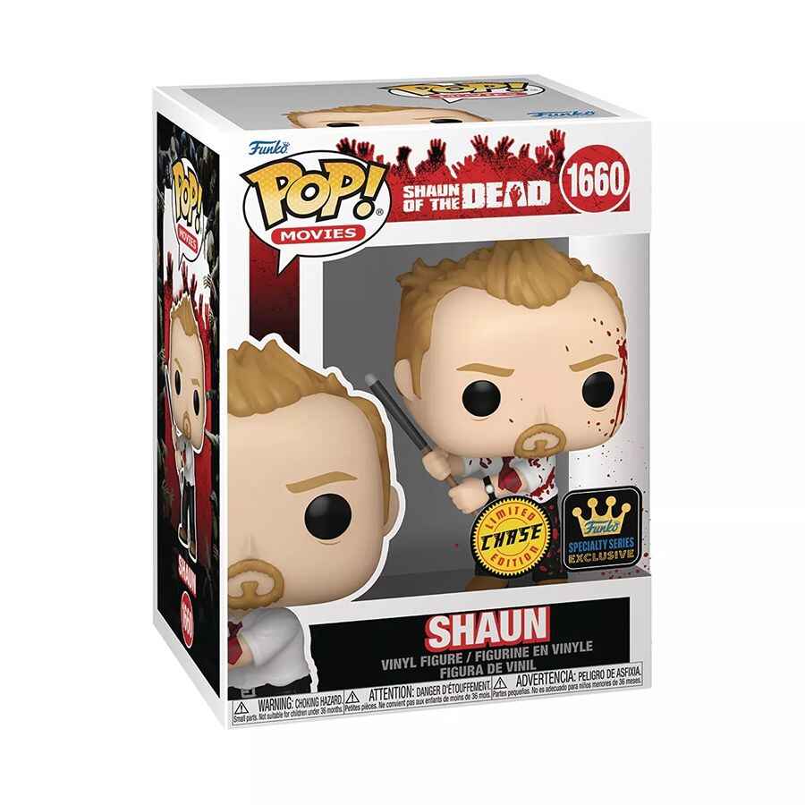 Pop Movies Shaun of the Dead 3.75 Inch Vinyl Figure - Shaun Chase (Specialty Series) #1660