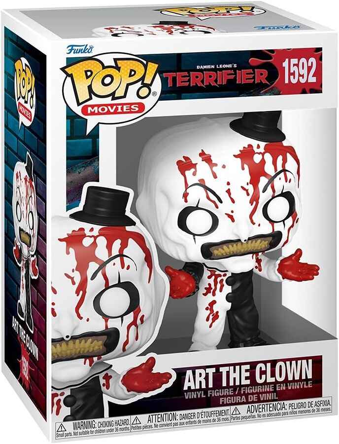 Pop Movies Terrifier 3.75 Inch Vinyl Figure - Art The Clown (Bloody) # 1592