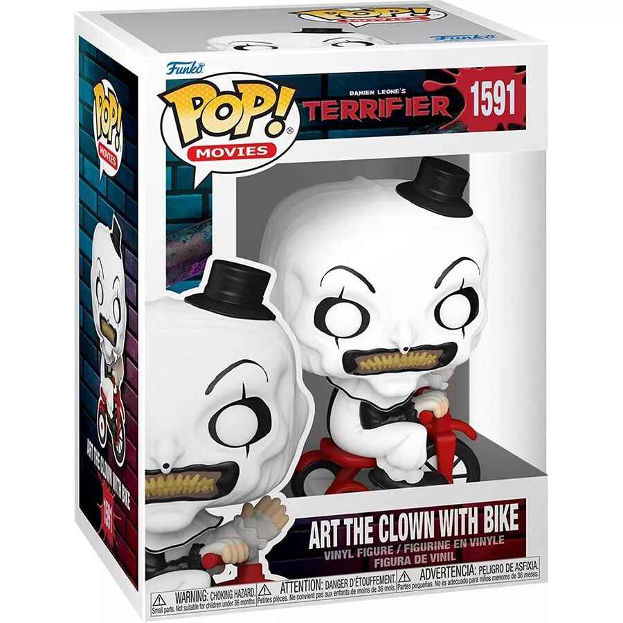 Pop Movies Terrifier 3.75 Inch Vinyl Figure - Art The Clown with Bike #1591