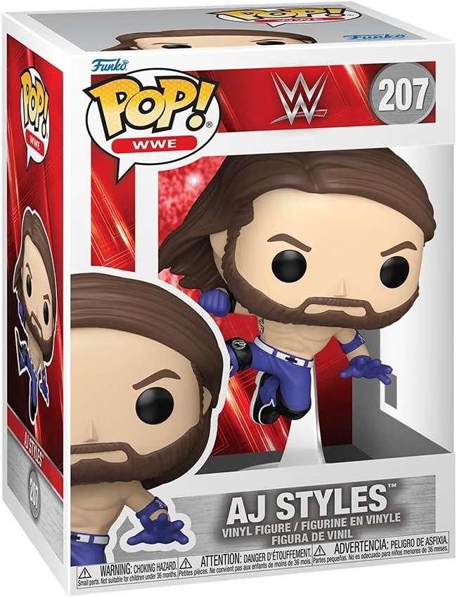 Pop Sports WWE Wrestling 3.75 Inch Vinyl Figure - AJ Styles #207