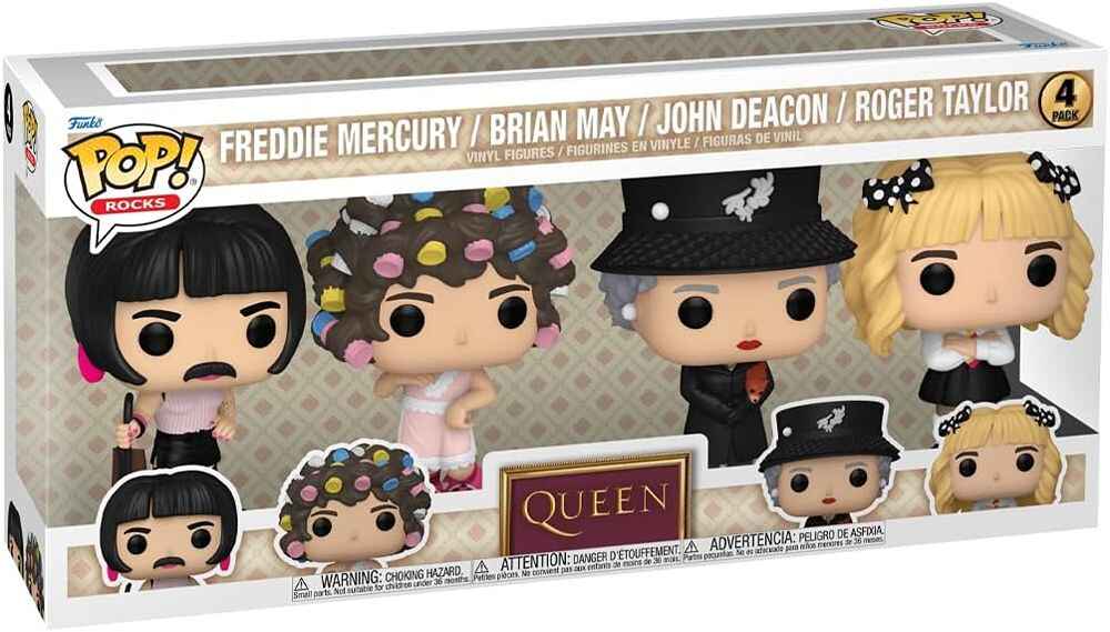 Pop Rocks Music Queen I want to Break Free 4-Pack 3.75 Vinyl Figure