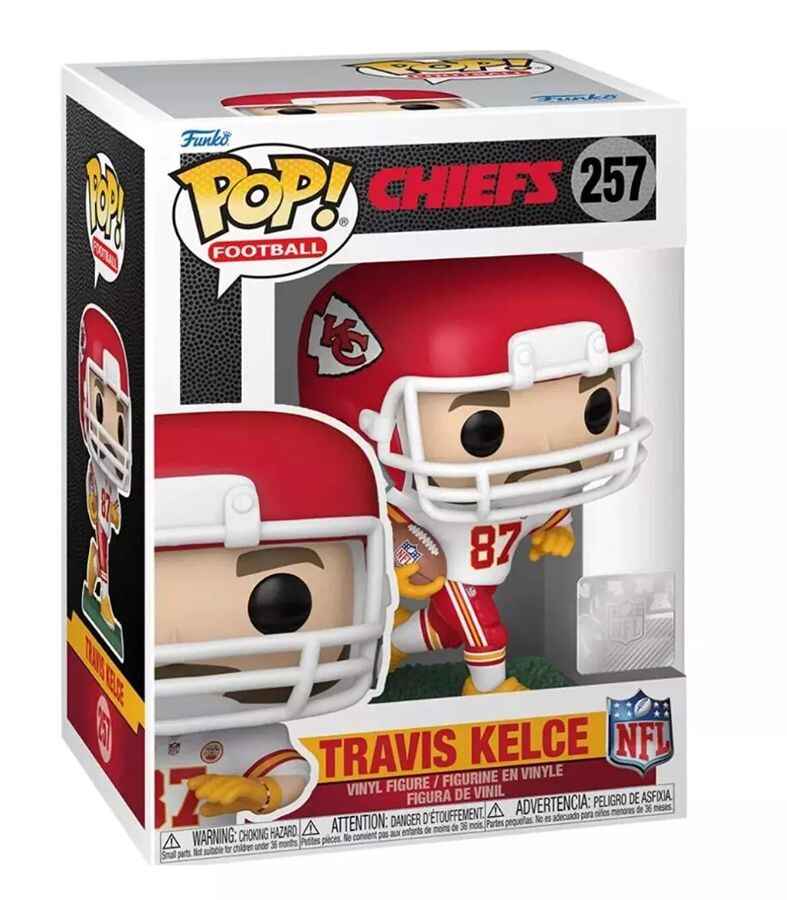 Pop Sports NFL Football 3.75 Inch Action Figure - Travis Kelce (Away) #257 (Chiefs)