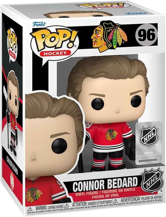 Pop Sports NHL Hockey 3.75 Inch Vinyl Figure - Connor Bedard #96 (Blackhawks)