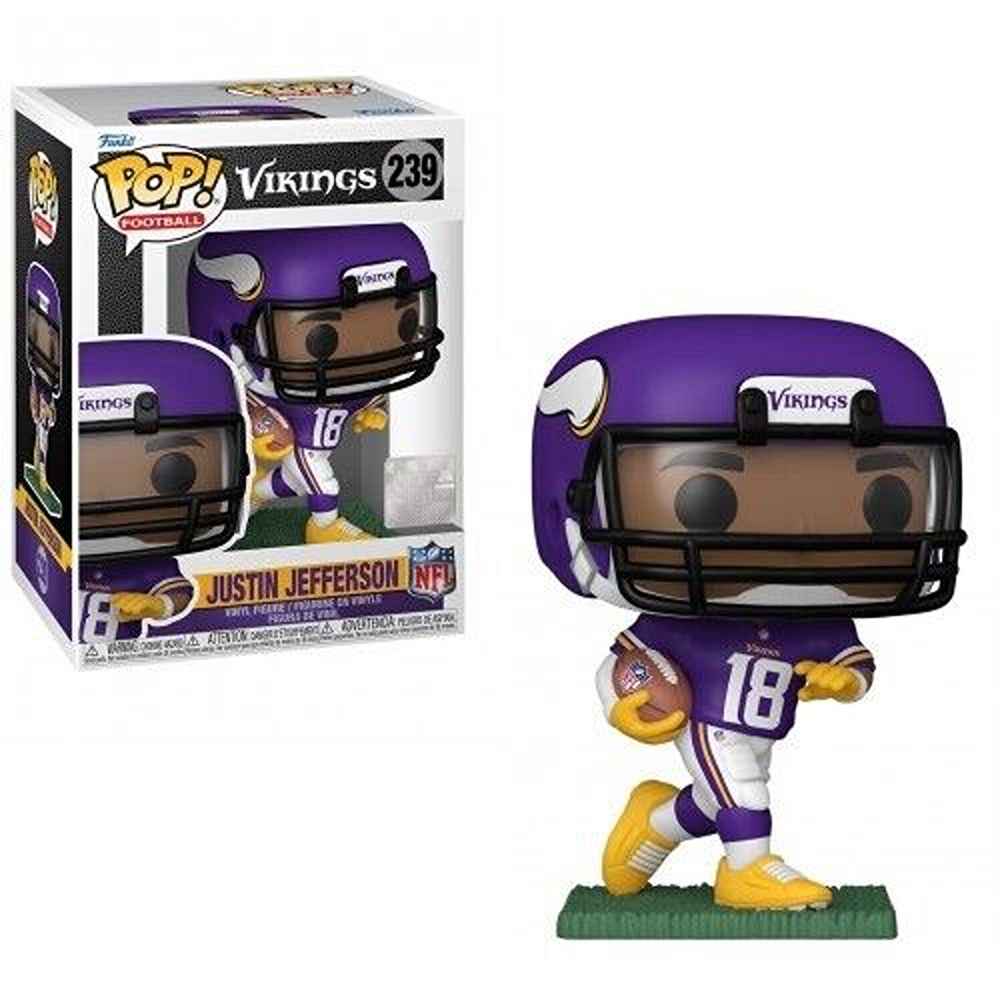 Pop Sports NFL Football 3.75 Inch Vinyl Figure - Justin Jefferson #239 Minnesota Vikings