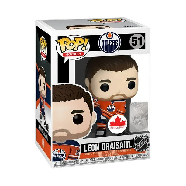 POP Sports NHL Hockey 3.75 Vinyl Figure - Leon Draisaitl (Orange Jersey) Edmonton Oilers #51 Canada Exclusive
