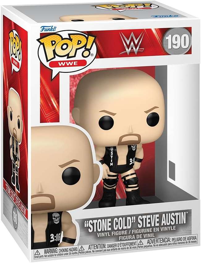Pop Sports WWE Wrestling 3.75 Inch Vinyl Figure - "Stone Cold" Steve Austin #190
