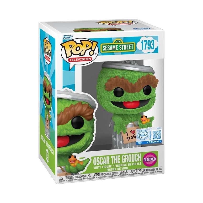 Pop Television Sesame Street 3.75 Inch Vinyl Figure - Oscar the Grouch Exclusive #1793