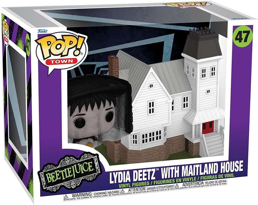 Pop Town Movies Beetlejuice 3.75 Inch Vinyl Figure - Lydia Deetz with Maitland House #47