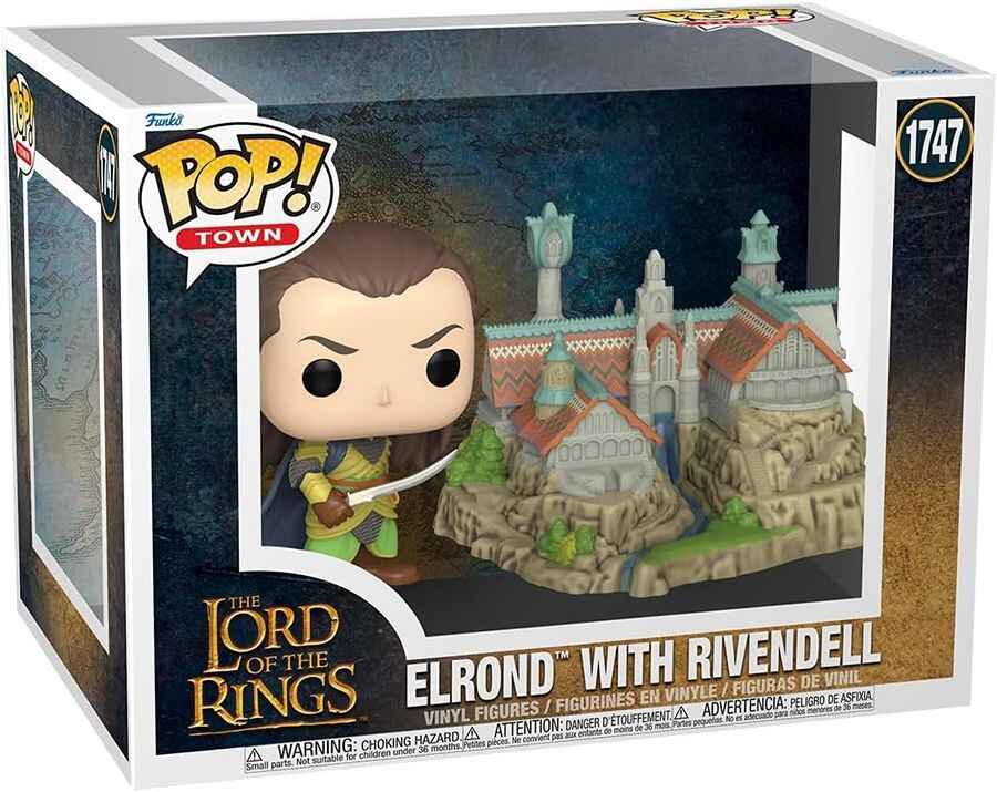 Pop Movies Town The Lord of the Rings 3.75 Inch Vinyl Figure - Elrond and Rivendell #1747