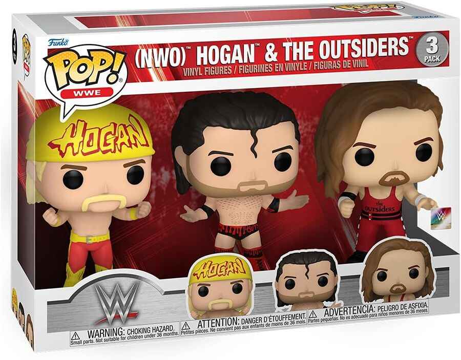 Pop Sports WWE Wrestling 3.75 Inch Vinyl Figure - Hogan and The Outsiders 3-Pack (NWO)