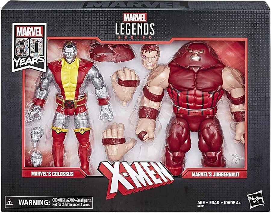 Marvel Legends 80th Anniversary Vintage Comic Colossus and Juggernaut 6 Inch Scale 2-Pack Action Figure