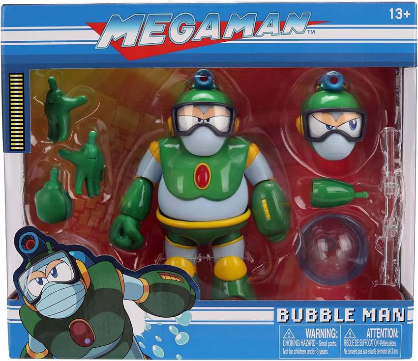 Mega Man Wave 3 Bubble Man 1:12 Scale 4 Inch Action Figure