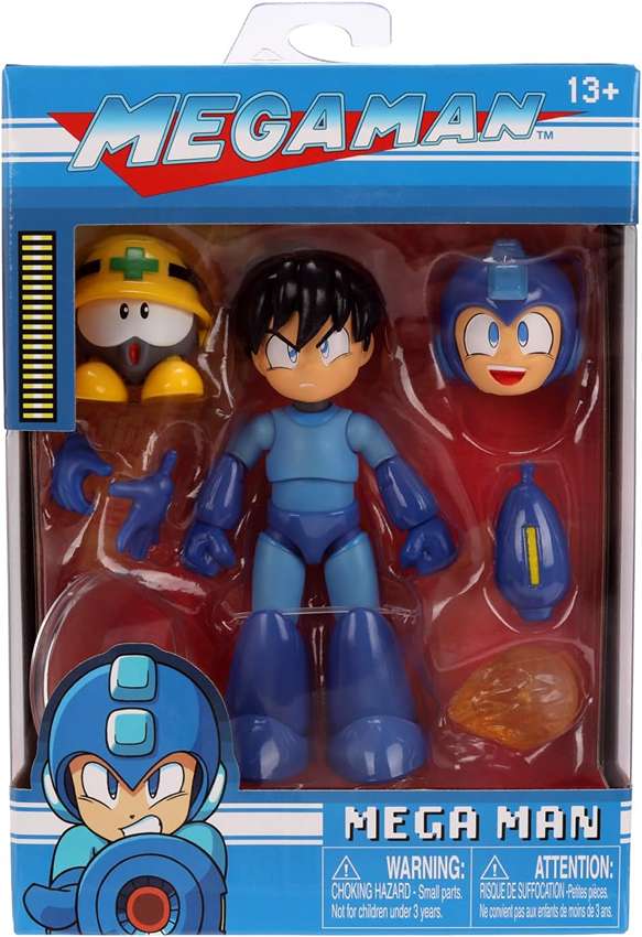 Mega Man Wave 3 No Helmet Mega Man with Neo Metal 1:12 Scale 4 Inch Action Figure