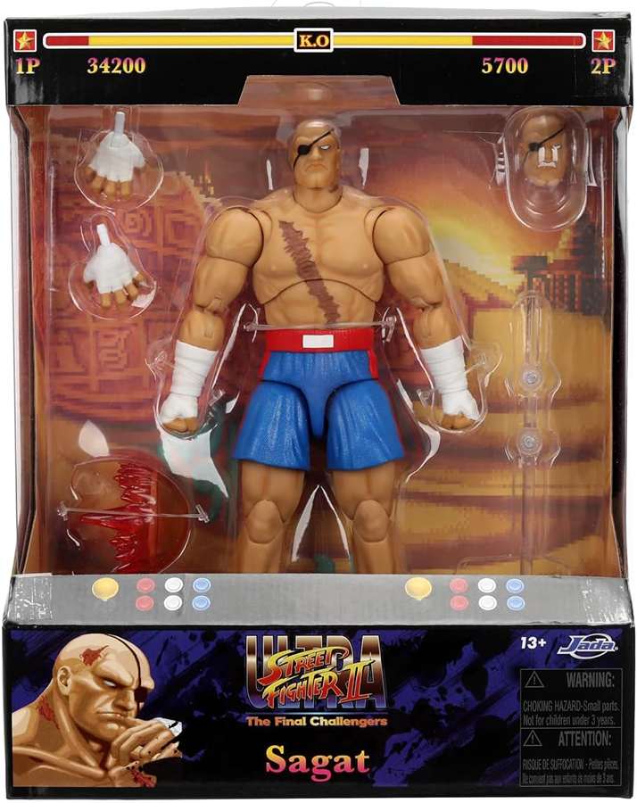 Street Fighter II Ultra Sagat Deluxe 1:12 Scale 7.6 Inch Action Figure
