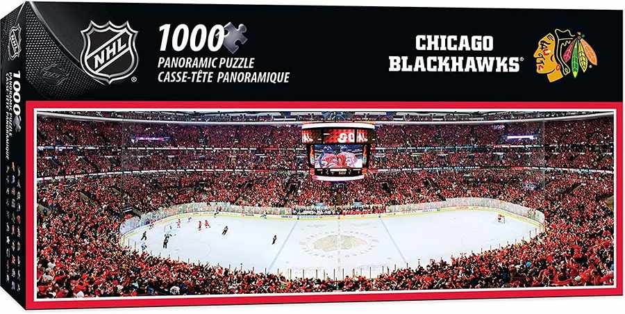 Puzzle 1000 Pieces Panoramic - NHL Hockey Chicago Blackhawks Arena Panoramic Jigsaw Puzzle