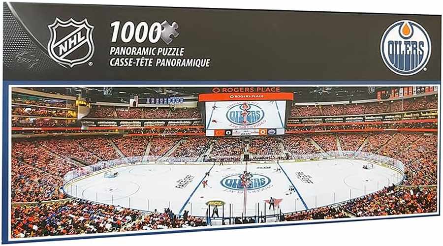 Puzzle 1000 Pieces Panoramic - NHL Hockey Edmonton Oilers Arena Panoramic Jigsaw Puzzle